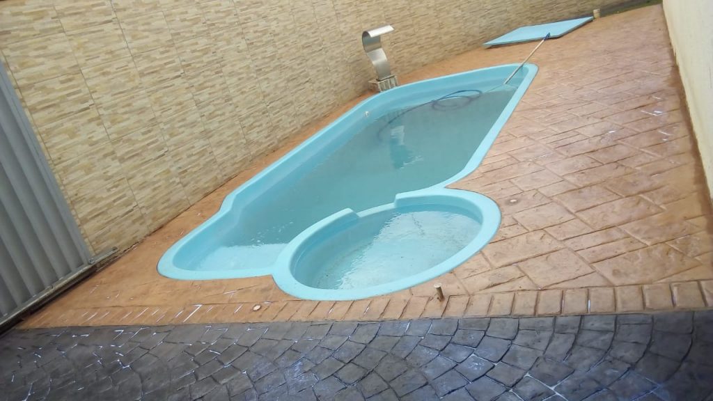 aplicações do concreto estampado - piscina